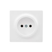 Розетка 1-м ОП LETO без заземл. ПБТ бел. LEZARD 752-0200-121B
